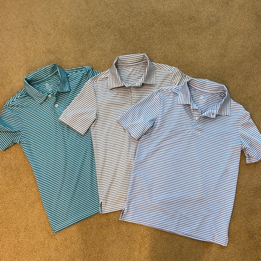 Dillards Class Club Striped Polo Shirt Trio